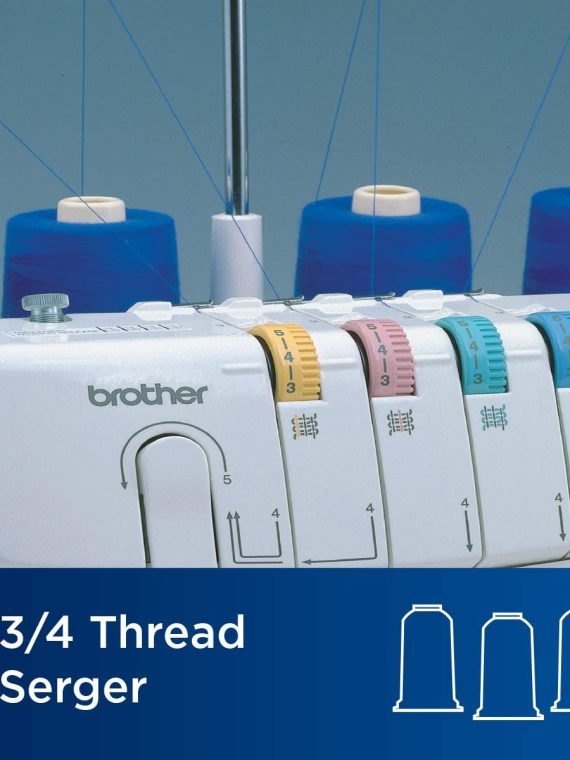 1034D Serger Heavy-Duty Metal Frame Overlock Machine 1300 Stitches Per Minute Removeable Trim Trap 3 Included Accessory Feet
