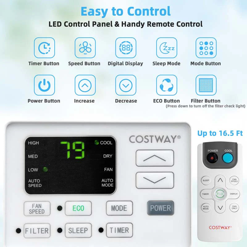 10000 Btu Quiet Window Air Conditioner With Remote Amp Eco Mode Energy Star Certified 3 In 1 Window Ac Unit With Dehumidifier